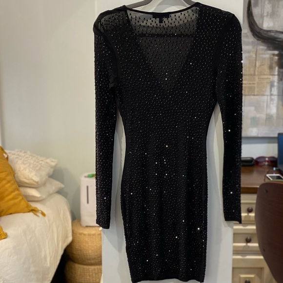 Fashionova sheer sequin black party dress - Picture 2 of 3